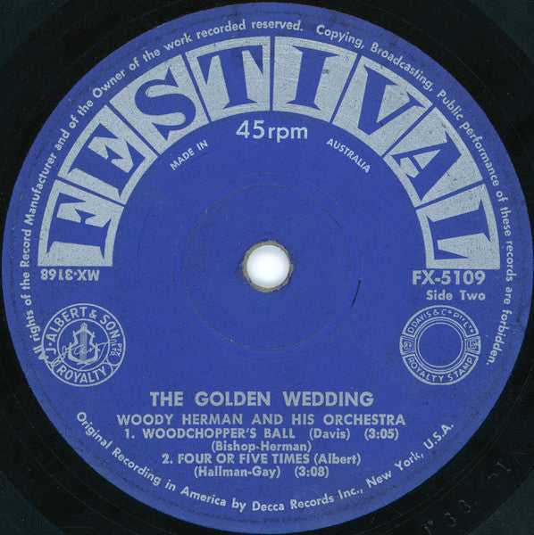 Woody Herman And His Orchestra : The Golden Wedding (7", EP)
