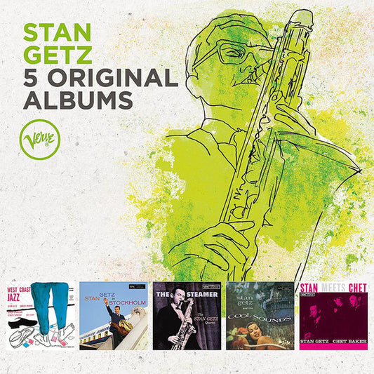 Stan Getz : 5 Original Albums (5xCD, Album, Mono, RE + Box, Comp)