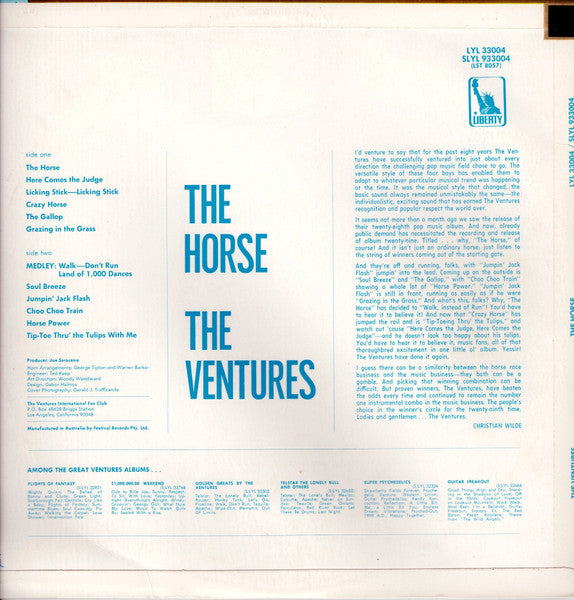 The Ventures : The Horse (LP, Album)