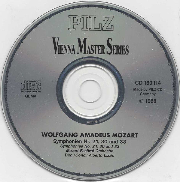 Wolfgang Amadeus Mozart : Symphonien Nr. 21, 30 Und 33 (CD)
