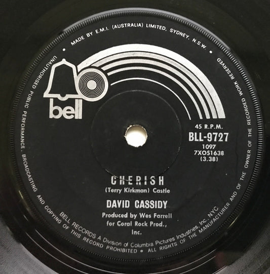 David Cassidy : Cherish (7", Single)