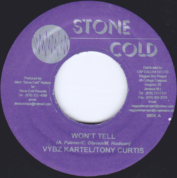 Vybz Kartel & Tony Curtis : Won't Tell (7")