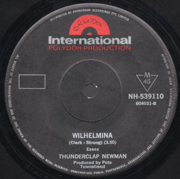 Thunderclap Newman : Something In The Air (7", Single)