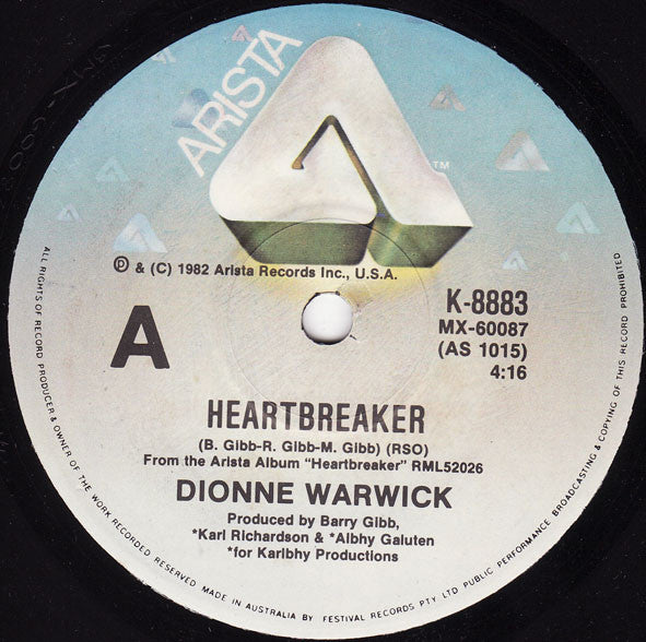 Dionne Warwick : Heartbreaker (7", Single)