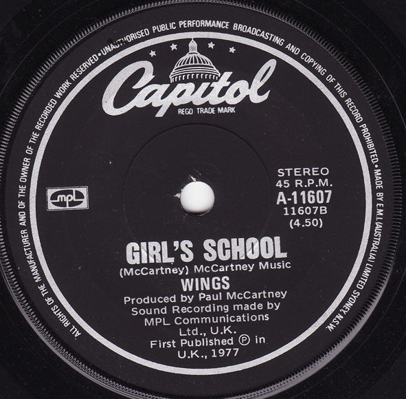 Wings (2) : Mull Of Kintyre (7", Single, Pic)
