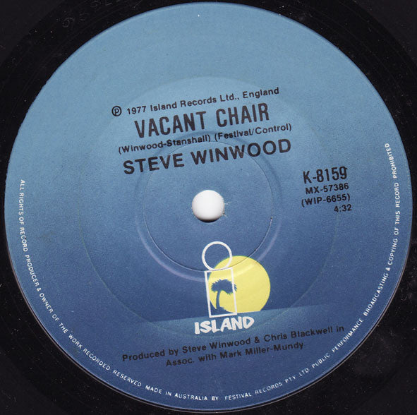 Steve Winwood : While You See A Chance (7")