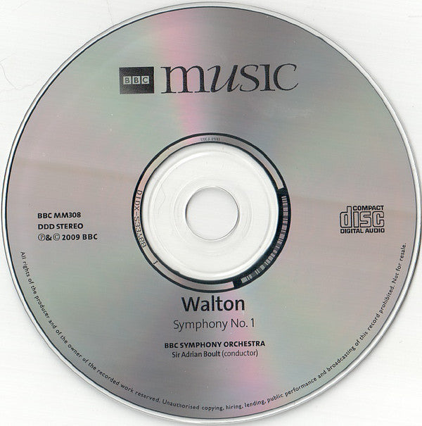 Sir William Walton, BBC Symphony Orchestra, Sir Adrian Boult : Symphony No. 1 (CD)