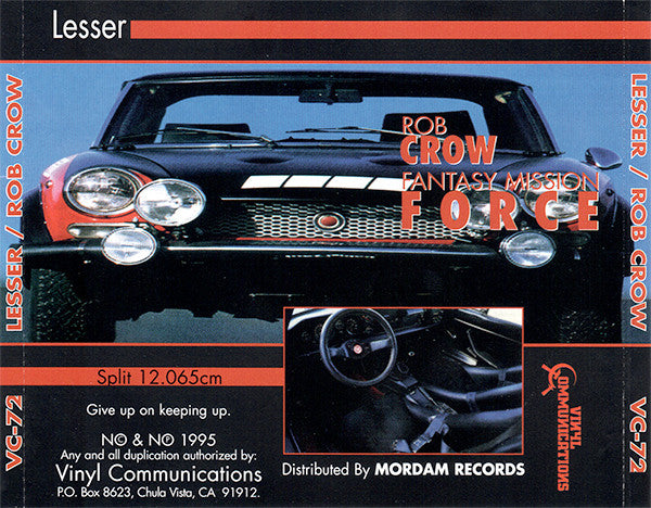 Lesser / Rob Crow : The 1995 Lesser Rob Crow Split CD (CD)