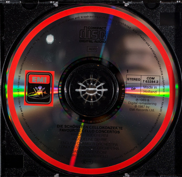 Jacqueline Du Pré : Die Schönsten Cellokonzerte = Favourite Cello Concertos = Les Plus Célèbres Concertos Pour Violoncelle (3xCD, Comp, RM, EMI)