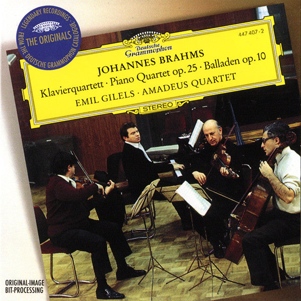 Johannes Brahms - Emil Gilels · Amadeus-Quartett : Klavierquartett = Piano Quartet Op. 25 • Balladen Op. 10 (CD, Comp, RE, RM)
