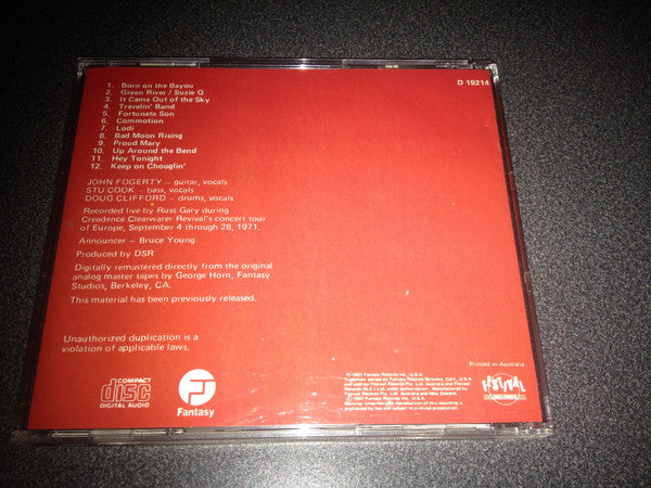 Creedence Clearwater Revival : Live In Europe (CD, Album, RE, RM)