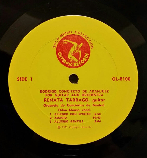 Rodrigo* - Renata Tarrago*, Concert Orchestra Of Madrid* Conducted By Odon Alonso* : Concierto De Aranjuez For Guitar And Orchestra And Other Spanish Guitar Favorites (LP, Album)