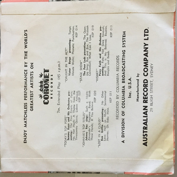 Various : Songs From The King And I (7", EP, Mono)