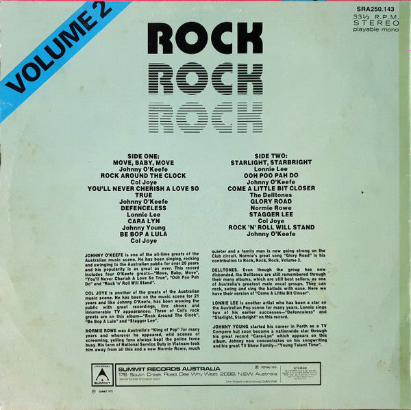 Various : Rock, Rock, Rock Volume 2 (LP, Comp)