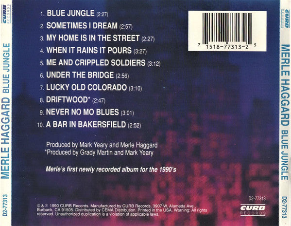 Merle Haggard : Blue Jungle (CD, Album)