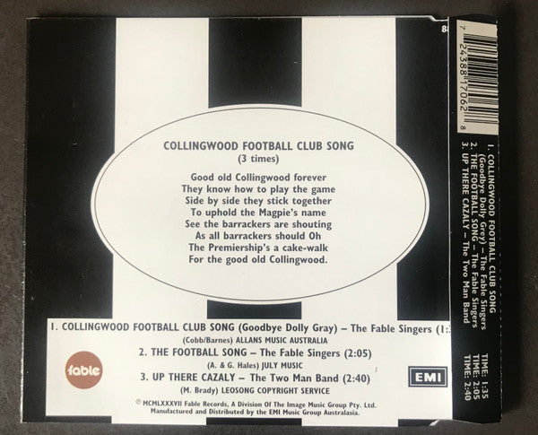 The Fable Singers : Collingwood Football Club Song (CD, Single)