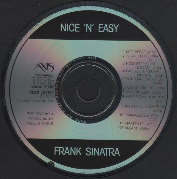 Frank Sinatra : Nice 'N' Easy (CD, Album, RE)
