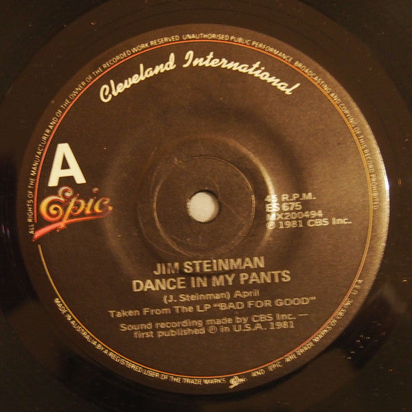 Jim Steinman : Dance In My Pants (7", Single)