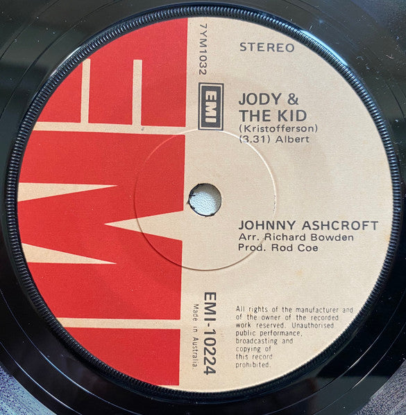 Johnny Ashcroft : Playground In My Mind (7", Single)
