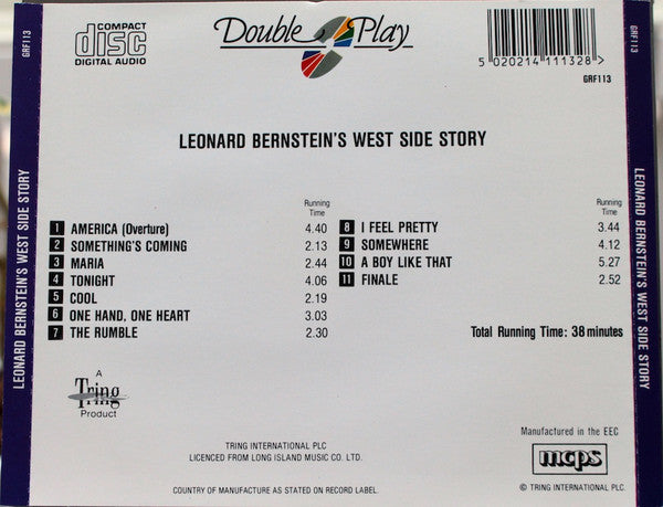 Leonard Bernstein : West Side Story (Original London Cast) (CD, Album, RE)
