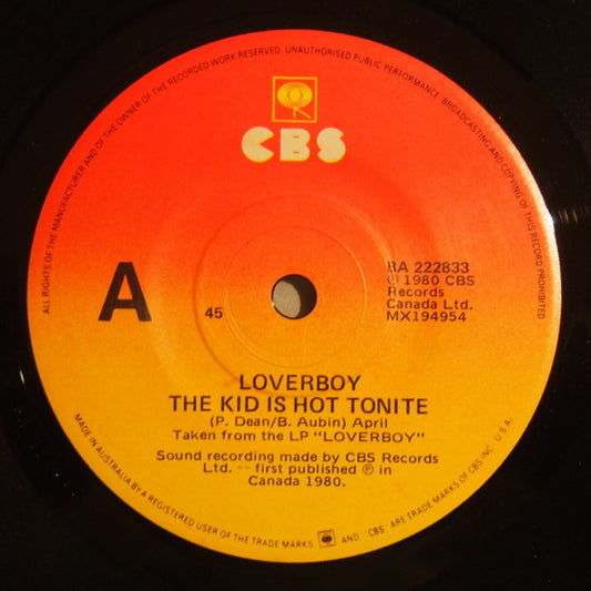Loverboy : The Kid Is Hot Tonite (7", Single)