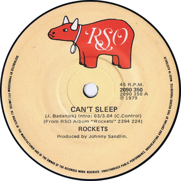 The Rockets (5) : Can't Sleep / Something Ain't Right (7", Single)