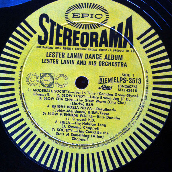 Lester Lanin And His Orchestra : Lester Lanin Dance Album Volume 1 (LP, Album)