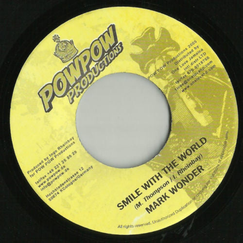Mark Wonder / Ginjah : Smile With The World / Fighting For Power (7")
