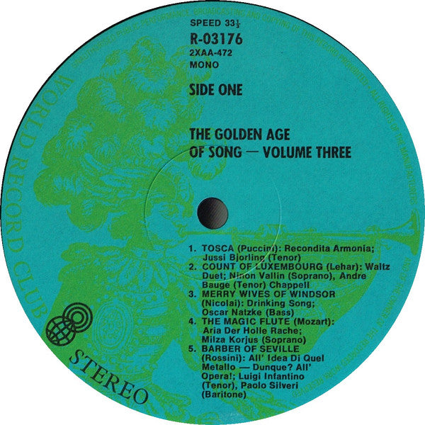 Various : The Golden Age Of Song , Vol. 3 (LP, Comp, Mono, Club)