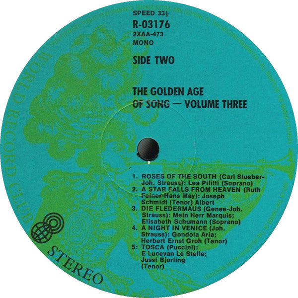 Various : The Golden Age Of Song , Vol. 3 (LP, Comp, Mono, Club)