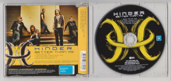 Hinder (2) : Better Than Me (CD, Single, Enh)