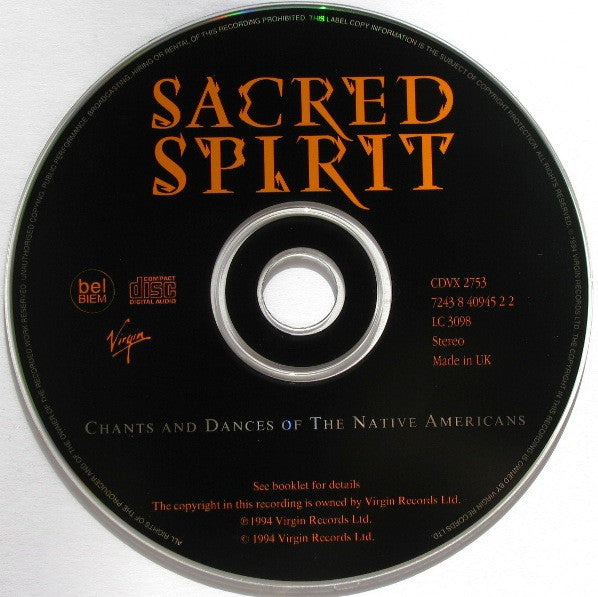 Sacred Spirit : Chants And Dances Of The Native Americans (CD, Album)