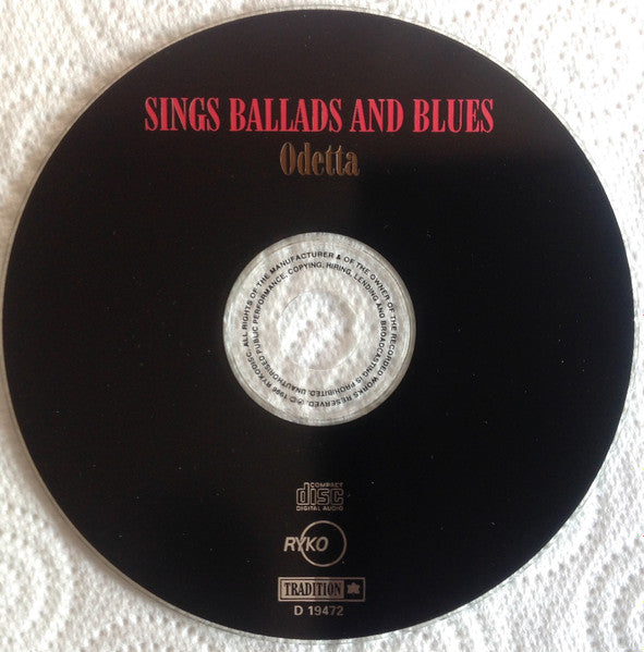 Odetta : Sings Ballads And Blues (CD, Album, RE)