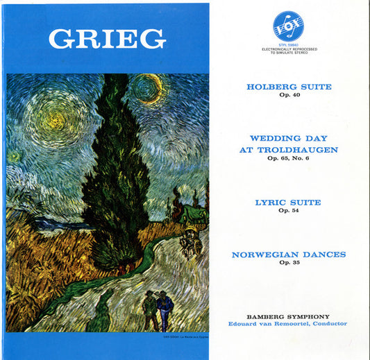 Edvard Grieg, Bamberger Symphoniker, Edouard Van Remoortel : Holberg Suite • Norwegian Dances • Lyric Pieces (Selection) (LP, Album)