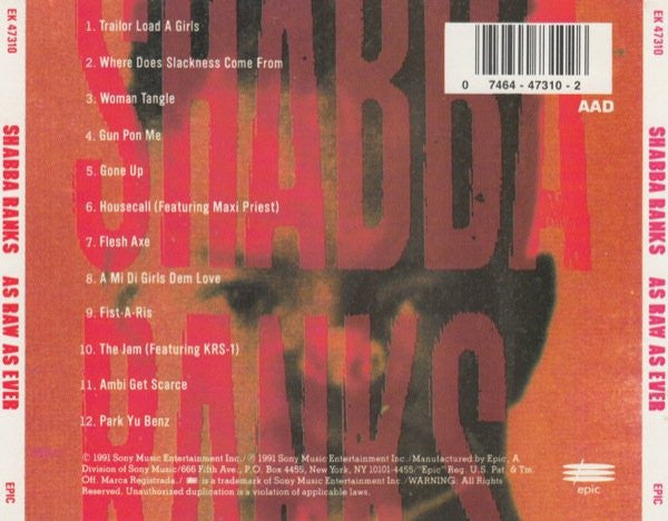 Shabba Ranks : As Raw As Ever (CD, Album)