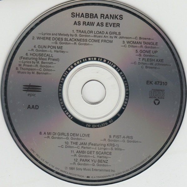 Shabba Ranks : As Raw As Ever (CD, Album)