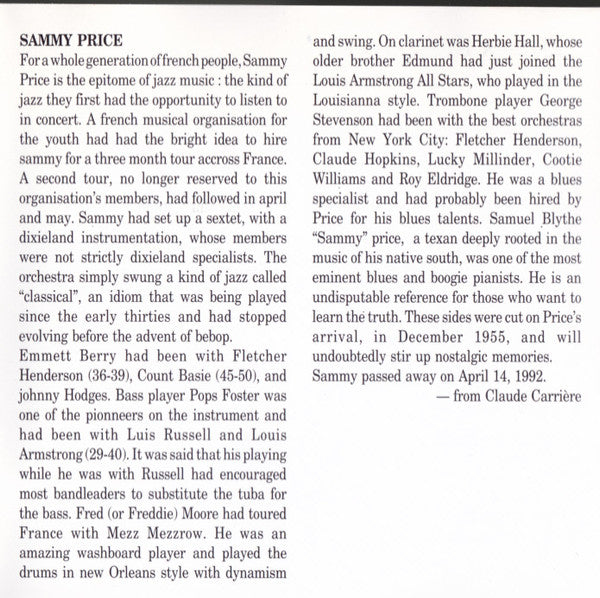 Sammy Price : Blues & Boogie (CD, Album, RE)