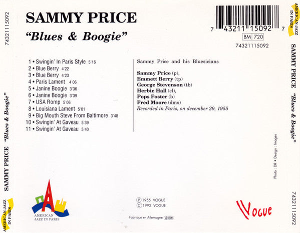 Sammy Price : Blues & Boogie (CD, Album, RE)