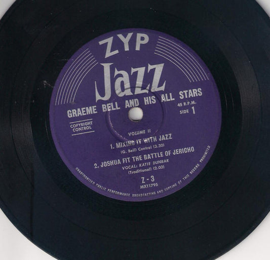 Graeme Bell And His All Stars* : Jazz Volume II (7", EP)