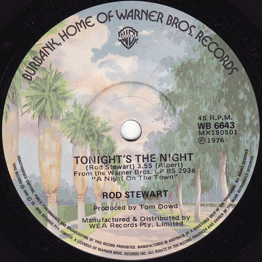 Rod Stewart : Tonight's The Night (7")