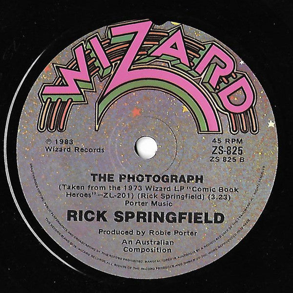 Rick Springfield : Affair Of The Heart (7", Single)