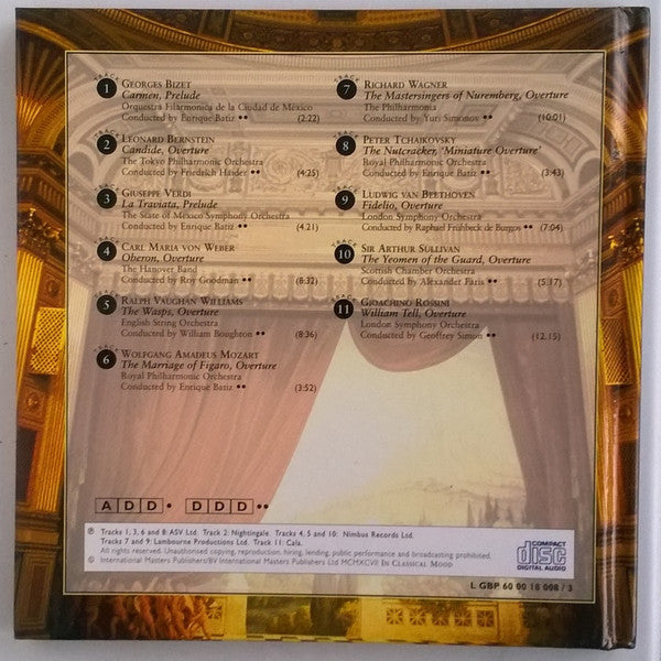 Unknown Artist : Great Overtures (CD, Comp)