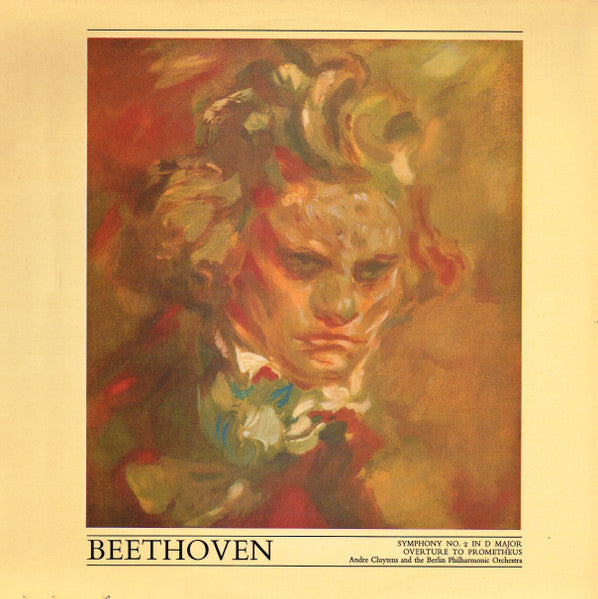Ludwig van Beethoven, André Cluytens And The Berliner Philharmoniker : Symphony No. 2 In D Major, Op.36 / Overture To Prometheus (LP, Album, Club, RE)