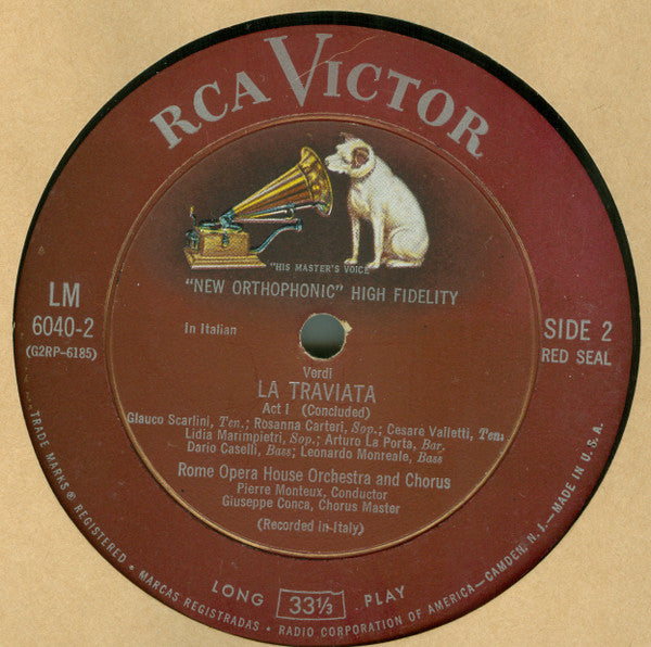 Verdi*, Pierre Monteux : La Traviata (3xLP, Album, Mono, Box)