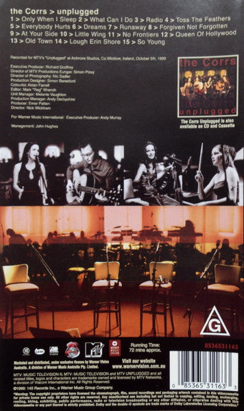 The Corrs : Unplugged (VHS, PAL)