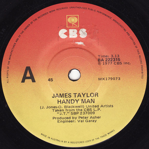 James Taylor (2) : Handy Man (7")