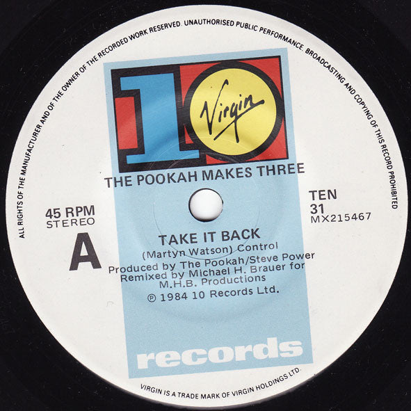 The Pookah Makes 3* : Take It Back (7", Single)