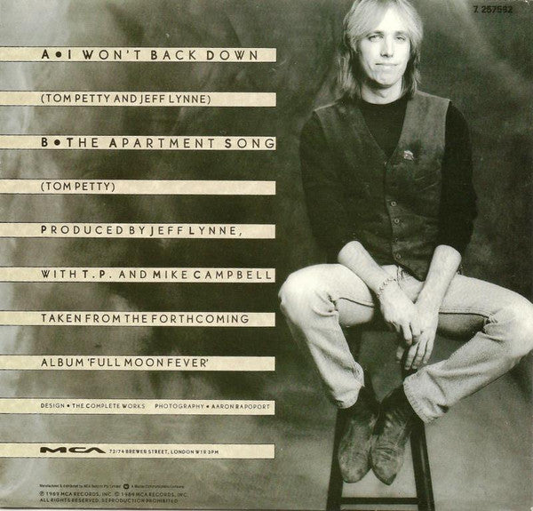 Tom Petty : I Won't Back Down (7", Single)