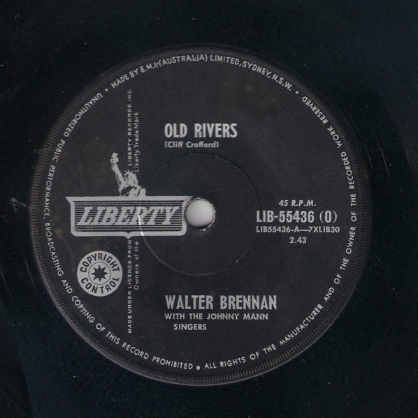 Walter Brennan : Old Rivers / The Epic Ride Of John H. Glenn (7", Single)