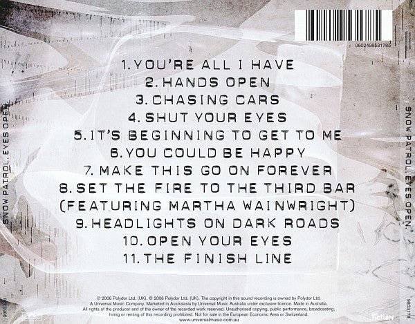 Snow Patrol : Eyes Open (CD, Album)